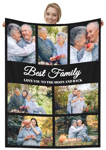 Dmkjdzsw personalisierte Decke mit Foto，Super Weich Mama Decke，Geschenke für Vater, Mutter, Kinder, Haustiere, Freunde oder Paare-G-130 * 150CM