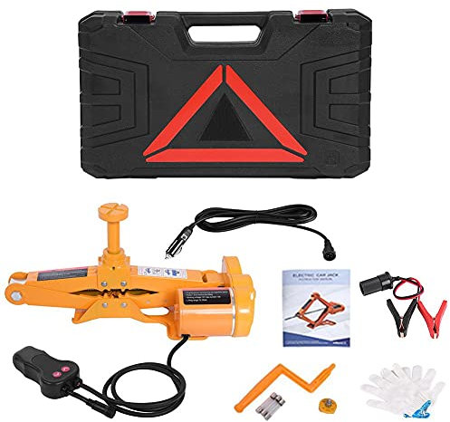 BOROCO Wagenheber Hydraulisch, 3T Flache Hubhöhe 12-35cm Elektrischer Wagenheber von Auto-SUV-Notfallausrüstung mit Schlagschrauber