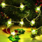 BrizLabs Navidad Guirnalda de Luces, 2M 20 LED Cadena de Luces a Pilas Interior y Exterior Decoración Navideña para Arbol Jar Habitación Jardín Fiesta Patio Balcon, Blanco Cálido