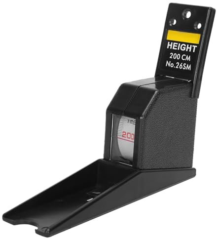 Haofy Medidor de Estatura de de 2 Metros Regla de Cinta Métrica Retráctil Herramienta de Medición de Metal para Familia, Adultos y Niños Negro Herramienta de Medición de Familiar