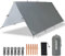 Free Soldier & ADIKING Tarp Wasserdicht 3x3,2m Tarp Ultraleicht Zeltplanen UV Schutz Camping Sonnensegel Zelt Freien Große Tarp für Camping, Wandern, Outdoor-Aktivitäten (Grau, Silver Coating)