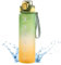 Renko Gourde de sport, 1 l, passe au lave-vaisselle, sans BPA, avec marqueur de temps pour le fitness, avec couvercle de fermeture et anti-fuite, verte