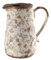Ma Maison Caraffa in Ceramica con Decori Beige Stile Shabby Chic 17x12x18,5 cm Ideale per Acqua Vino e Bevande - Pratica e Funzionale per Ogni Ambiente Domestico Per Tutte le Occasioni