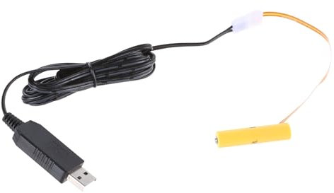 Woedpez Cable convertidor de batería USB 5 V2 A a 6 V 1 A, 4 unidades, 1 5 V LR03 pilas en mandos a distancia de juguete