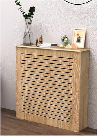 ULYTMMJG Vintage Radiator Cover for Home Decorative Cabinet Against the Wall PVC Wood Plastic Board Heater Watersplitter Sheltering Cover for Office/Patio/Toilet
