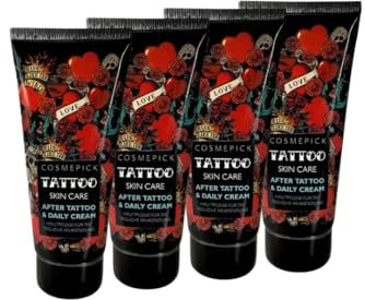 CosmePick Tattoo Pflegecreme – After Tattoo & Daily Cream – Tattoo Creme für tägliche Anwendung, feuchtigkeitsspendend & regenerierend – 80ml (2)