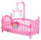 ERINGOGO Satz Puppenhaus-Cartoon-Bett Etagenbetten für Puppen Kinderbett für Babypuppe Miniküche Etagenbett für Puppen Babypuppenmöbel Puppenhaus-Küche Puppenbetten Abs Rosa