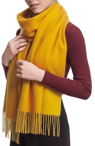 PFLife Wollschal Damen Kaschmir Gefühl 200x70cm Großer Weicher Winterschal mit Geschenkbox Schal Tuch Umschlagtuch für Winter Büro Reisen Alltag