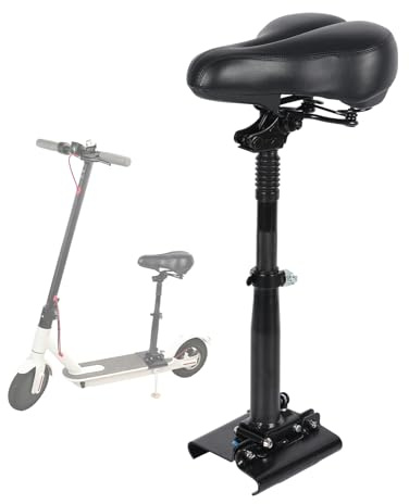 Elektrscooter Sitz für 13cm-19cm Geschwungenen Rändern Fußbretter, Universal Scootersitz Mit 40-58cm Höhenverstellung, Faltbarer Rollersitz, Elektroroller Sitzsattel Sitz Ersatzzubehör