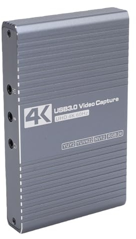 Denash 4K 60Hz Video Card, USB 3.0 Device with 3.5mm Ports, for Webcam Live Streaming Recording
