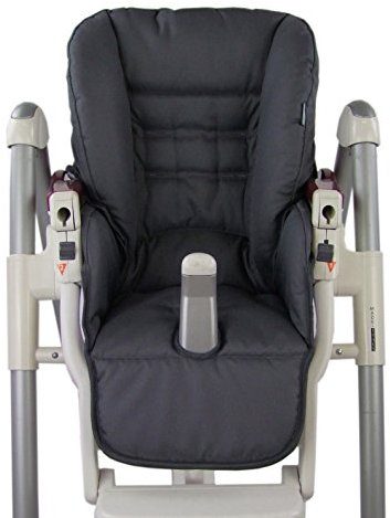 Bambiniwelt Sitzkissen Ersatzbezug für Peg Perego Prima Pappa Diner *9 FARBEN* NEU (Dunkelgrau) XX