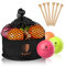 CAITON Bunte Golfbälle, Distanz-Golf-Übungsbälle 9 Stück für Frauen, Rosa, Gelb, Orange