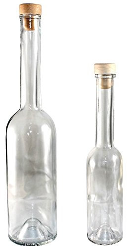 Euroshopping 10 x 200 ml Bottiglie di Vetro vuote con Tappo siliconico bottigliette per liquore Limoncello digestivo