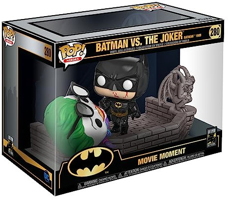 Funko Pop! Movie Moment: Batman 80th - Batman And Joker - (1989) - DC Comics- Figura in Vinile da Collezione - Idea Regalo - Merchandising Ufficiale - Giocattoli per Bambini e Adulti