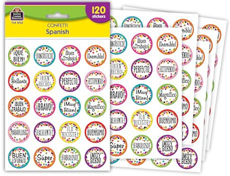 Spanische Konfetti-Aufkleber
