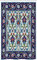 ABAKUHAUS Türkisch-Muster Schmaler Duschvorhang, Tulpen Gänseblümchen, Badezimmer Deko Set aus Stoff mit Haken, 120 x 180 cm, Indigo Rot Blau