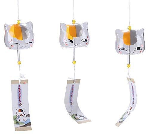 Falytemow Japanische Wind Lustige Katze Chimes Kleine Wind Glocken Handgemachte Glas Japanische Art Anhänger für Geburtstagsgeschenk Home Decors