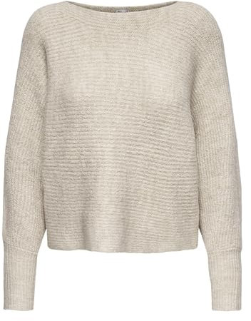 ONLY Damen Onldaniella L/S KNT Noos Pullover, Ecru/Detail:Melange, M EU