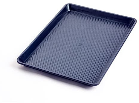 Blue Diamond 48,3 x 33 cm halbes Backblech, ungiftig, PFAS & PFOA-freie Diamant-Keramik-Antihaftbeschichtung, ofen- und gefriergeeignet, spülmaschinenfest, gleichmäßiges Erhitzen,