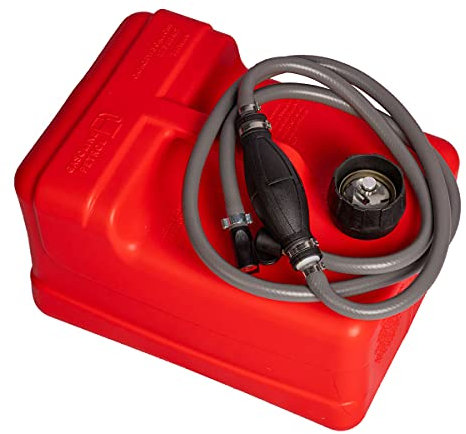 HIBO 11.3L Kraftstofftank-Set für Außenbordmotoren - Mercury/Marine/Tohatsu - Inklusive bewaffnetem Kraftstoffschlauch, geeignet für Honda, langlebiger Kunststoff, Benzintank, sofort einsatzbereit