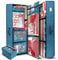 Hearth & Harbor Premimum Gift Wrapping Paper Storage Organizer On Wheels - with Exclusive Pockets, Center Flap, Mesh Boxes, and Ribbon Box - Wrap Paper Container