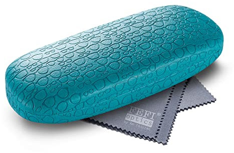 FEFI - Hardcase Brillenetui im Präge-Design (türkis)
