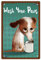 CREATCABIN Lustiges Badezimmer-Blechschild Hund Waschen Sie Ihre Pfoten Schilder Vintage Wandkunst Dekoration Plakette Bauernhaus Kunstwerk Badezimmer Bar Pub Cafe Dekoration Weihnachten 8 x 12(5) cm