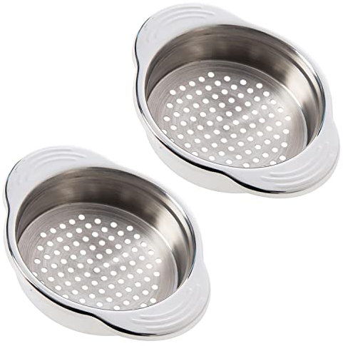 Colador de latas de alimentos de acero inoxidable Tamiz Prensa de atún Tapa de escurridor de aceite, diseño único apto para lavavajillas (2)