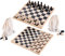 Engelhart - Basic chess and draughts set For beginners and advanced 40 cm 2 canvas bags and figures