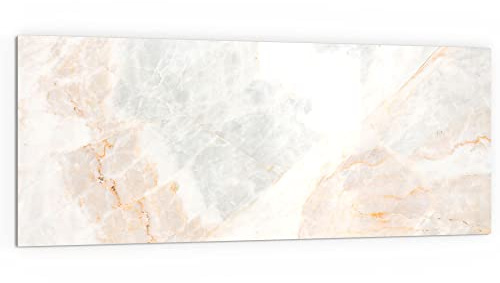 DEQORI Küchenrückwand Glas | Motiv Marmorsteinstruktur | 125x50 cm | Bad- oder Herd-Rückwand | Herdblende Spritzschutz für Küche & Badezimmer | moderne Deko für Fliesenspiegel