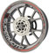 Komplettes Set Felgenrandaufkleber für Honda Supermoto Motorrad Premium Qualität (Aufkleber für beide Felgen) (Rot)