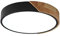 LIGKIN LED Deckenleuchte Holz 24W Deckenlampe Rund 30cm Weiß 6500K Durchmesser Modern Küchenlampe Lampe Wohnzimmer für Balkon Flur Babyzimmer Schlafzimmer Esszimmer (Schwarz)