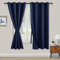 XWZO Blickdichte Vorhänge Verdunklungsvorhänge mit Ösen 2 Stücke Gardienen mit Raffhalter Lichtundurchlässige Vorhänge für Schlafzimmer,WonhzimmerBüro, 160x132 cm, Blau