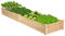 GOPLUS 240 x 60 x 25 cm, bancal Alto de Madera con Suelo Abierto, Jardinera de Madera para Plantas, Jardinera de jardín para Verduras, Flores y Hierbas