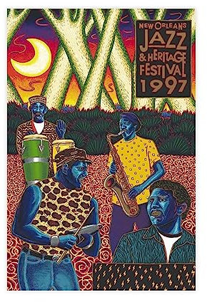 ETOMEY New Orleans Jazz Festival 2020 Poster 22 Leinwand Poster Schlafzimmer Dekor Sport Landschaft Büro Zimmer Dekor Geschenk ungerahmt 30 x 45 cm