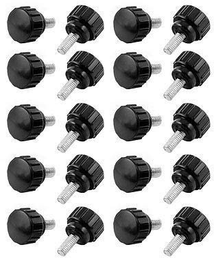 Schraubensatz Befestigungsschrauben Käfigmuttern, Rändelschraube M3 M4 M5 Gewinde Außendurchmesser 6 mm 8 mm 10 mm 12 mm 15 mm 20 mm 25 mm Länge 304 Edelstahl for Anschrauben am Daumengriff Klemmung g