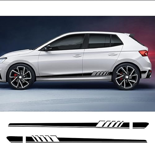 2 STÜCKE Autoaufkleber, für Skoda 2 3 A7 A5 VRS Fabia 3 Rapid Superb 3 Kodiaq Scala Karoq Kamiq Tuning-Zubehör Vinyl-Aufkleber