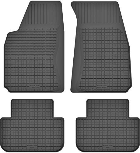Gummimatten Gummi Fußmatten Satz für Toyota Avensis II T25 (2003-2009) - Hoher Rand 15 mm