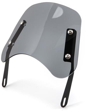 Parabrisas Moto Universal Parabrisas Deflector de Viento para 5'' - 7'' Faro Motocicleta (Gris A)