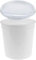 TELEVASO - 50 uds -Envase para Alimentos Comida con Tapa Separada - Capacidad 450 ml y tamaño Ø120 mm - Polipropileno (PP) Color Blanco - Contenedores bandejas Desechables, Apto para microondas