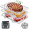 AKOFIC Heißluftfritteuse Zubehör für Ninja Foodi Dual Zone AF300EU/ AF400EU, 304 Edelstahl Airfryer Zubehör, Mehrzweck Grillrost und Dämpfen Rack für Ninja Heißluftfritteuse