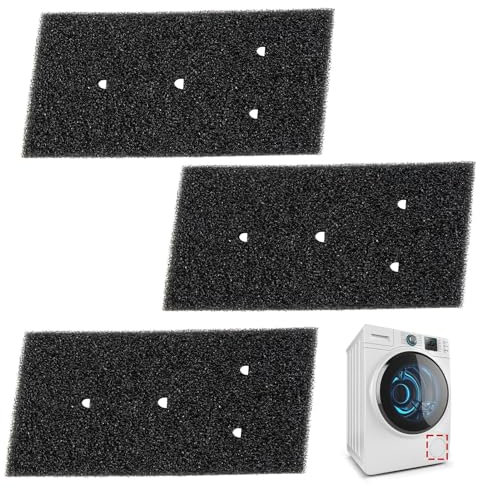 3PCS Filtro Asciugatrice per Whirlpool 230x115x14 mm, Filtro in Spugna per Asciugatrice a Condensazione e a Pompa di Calore Filtro Asciugatrice per Bauknecht Privileg HX 481010716911