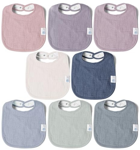 lulumoon Sabberlätzchen Baby Musselin Dreieckstuch Baby für Junge und Mädchen (B-Traum Einhorn)