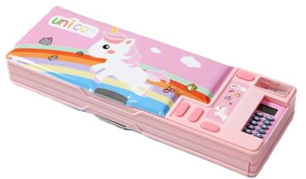 Federmäppchen für Mädchen mit Taschenrechner, Bleistiftspitzer, multifunktionaler Schreibwaren-Organizer, einzigartiges Briefpapier, bestes Geschenkset für den Schulanfang für Mädchen und Jungen