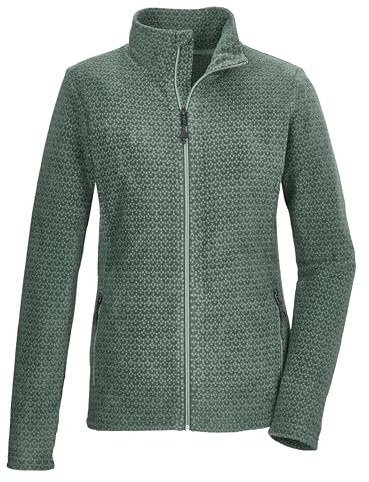 killtec Damen Fleecejacke mit Stehkragen KOW 106 WMN FLC JCKT, grüngrau, 42, 41796-000
