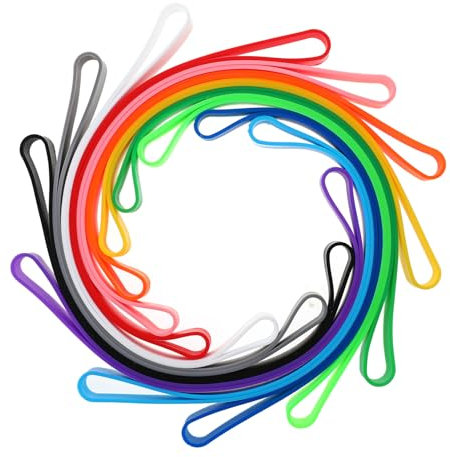 Molain 12 PCS Large Silicone Rubber Bands 8 Inch Elastic Rubber Wrapping Bands Multicolor Extra Large Rubber Bands High Resilience for Notebook Office Outdoor Gear Gifts Packing Christmas