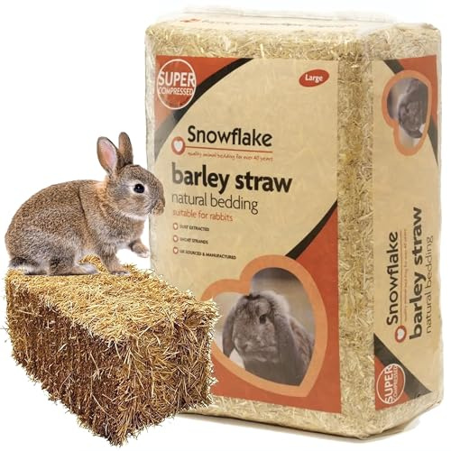 Large 3KG Bags Soft Flake Barley Straw | Rabbit & Tortoise Animal Bedding