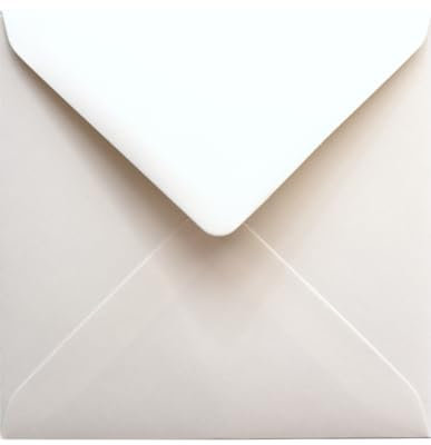 Netuno 100 quadratische Briefumschläge Ecru 11 x 11 cm 120g Malmero Craie elegante Umschläge farbig für Hochzeit Geburtstag Weihnachten Einladungskarten bunte Kuverts quadratisch