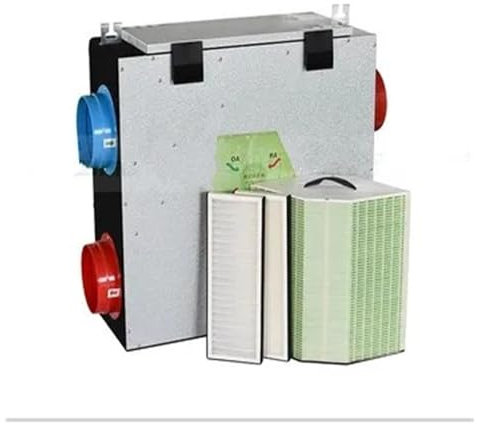 VCHICS Frischluftsystem-Kit, Vollständiger Wärmetauscher-Ventilator, 100 mm, 150 mm, Energierückgewinnung, für frische, saubere Luft