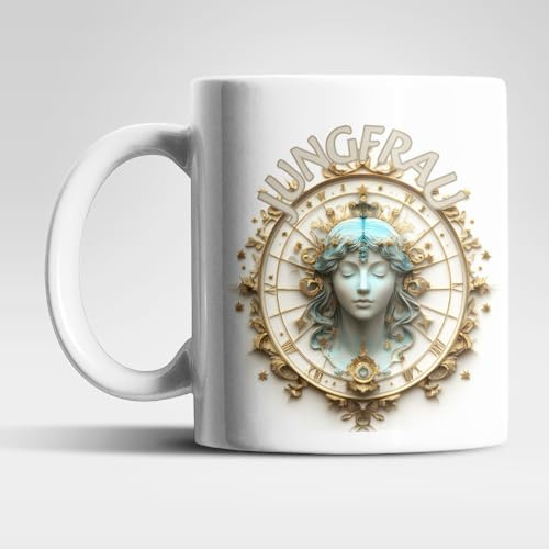 Sternzeichen Zodiac Kaffeetasse Teetasse Tasse Geschenkidee 325 ml, Muster: Jungfrau
